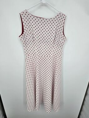 Bettie Page Las Vegas Red Polka Dot On White Pin Up Dress 3XL (6693)
